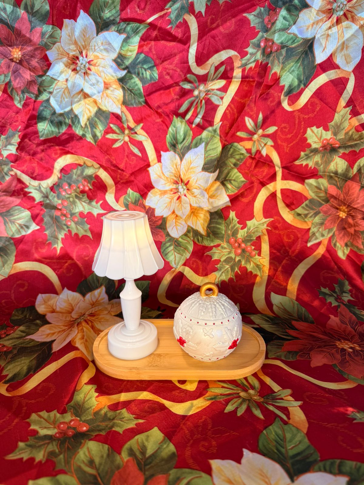 Holiday Glow Mini Lamp & Ornament Décor Set