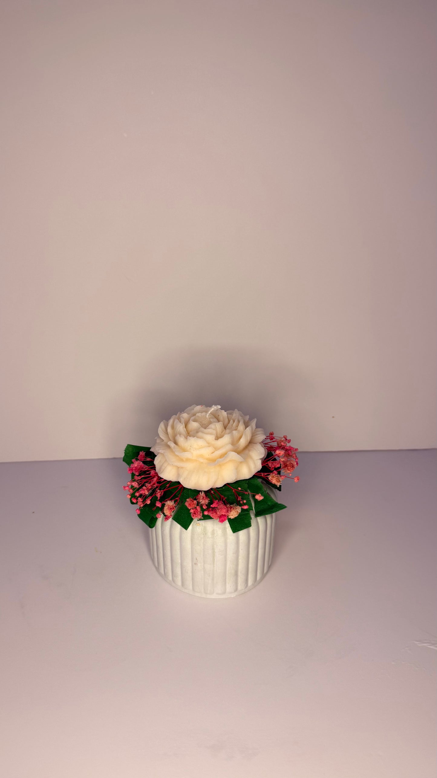 Flower candle jar