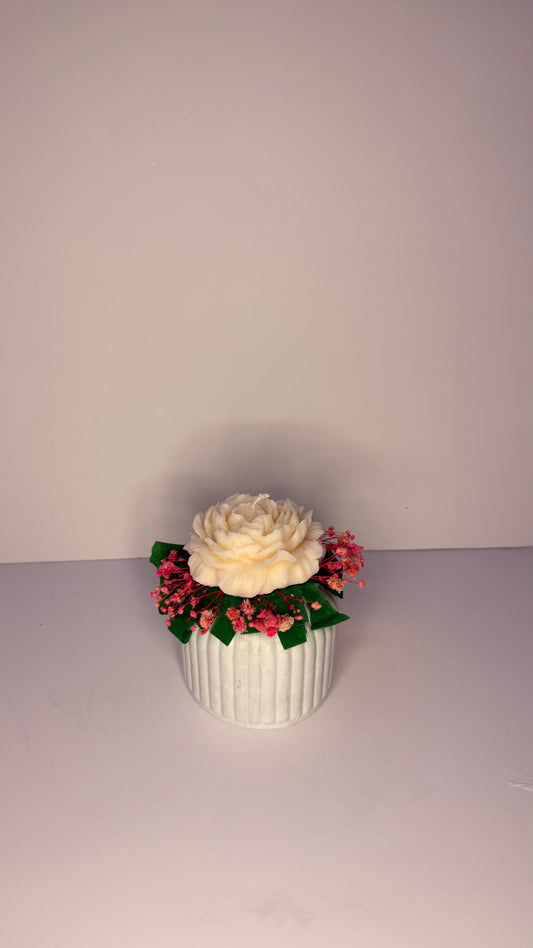 Flower candle jar